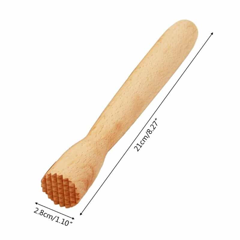 Pilon En Bois Fackelmann Pour Cocktails Et Mojitos - 22,3 Cm, Naturel Et Durable