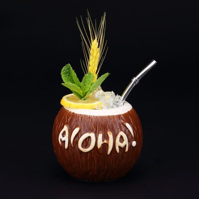 Verre Tiki Aloha brun