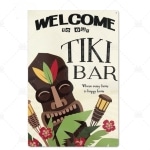 Plaque de Decoration de Bar Tiki 1