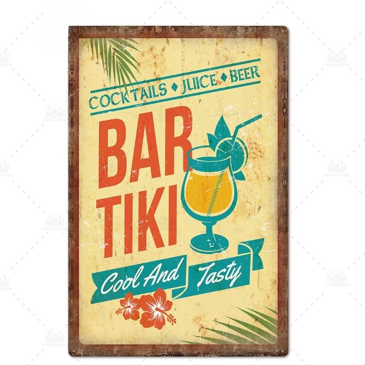 Plaque de Decoration de Bar Tiki 4
