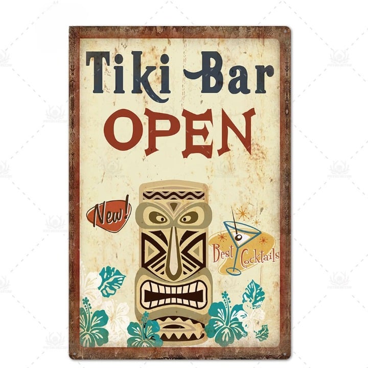 Plaque de Decoration de Bar Tiki 5