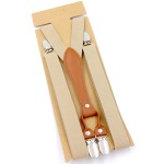 Bretelles en Cuir Barman beige