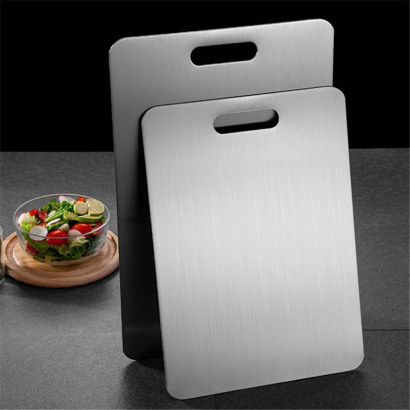 Planche à Découper En Acier Inoxydable Kunaxku - Robuste, Hygiénique, Facile à Nettoyer, Pour Cuisine Professionnelle Ou Maison