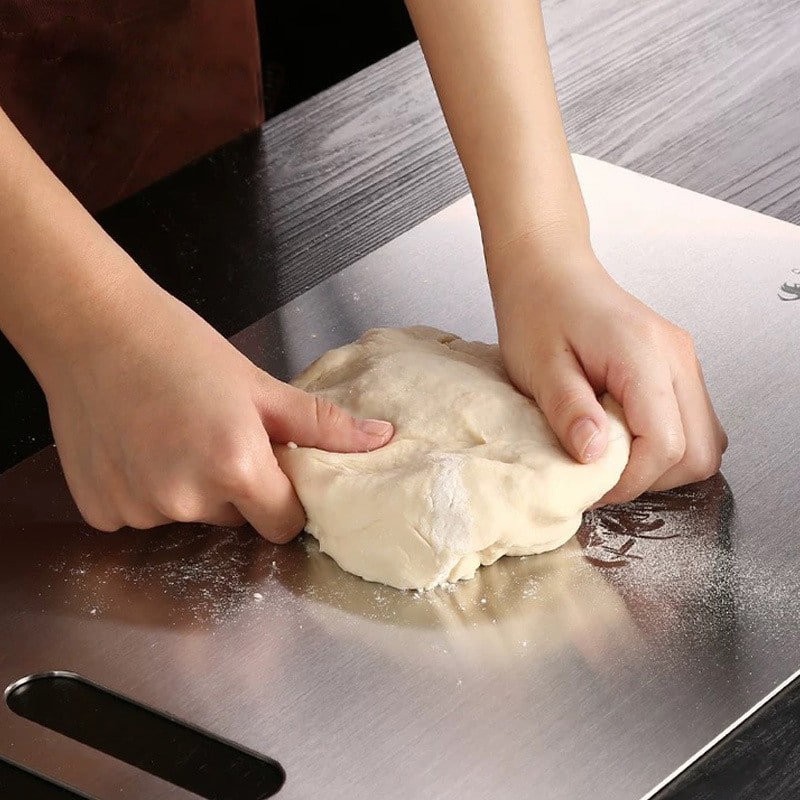 Planche à Découper En Acier Inoxydable 60x40 Cm – Double Face, Hygiénique, Facile à Nettoyer | Pour Cuisine Professionnelle Ou Maison