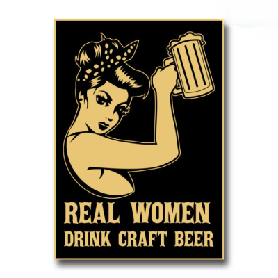 Poster Déco Women Drink Beer