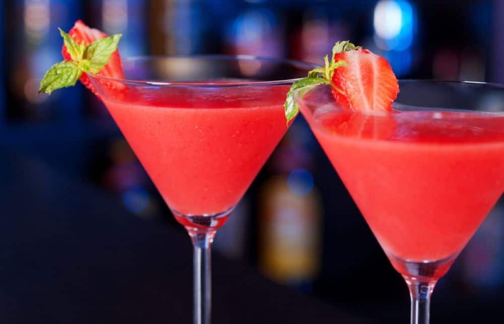daiquiri fraise menthe cocktail