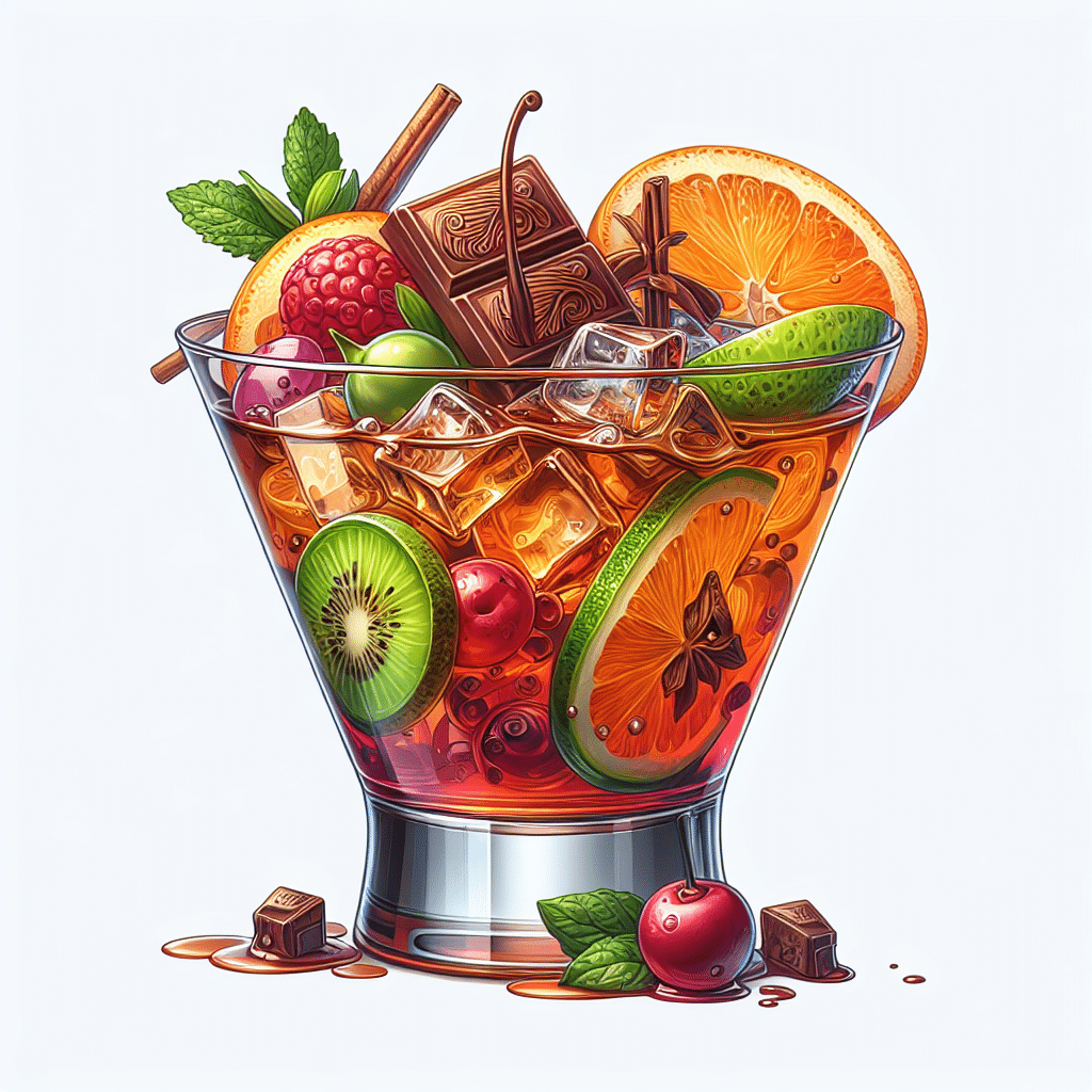 Exploration des Sens : Le Cocktail Fruité à la Liqueur de Chocolat et Tequila Pimentée