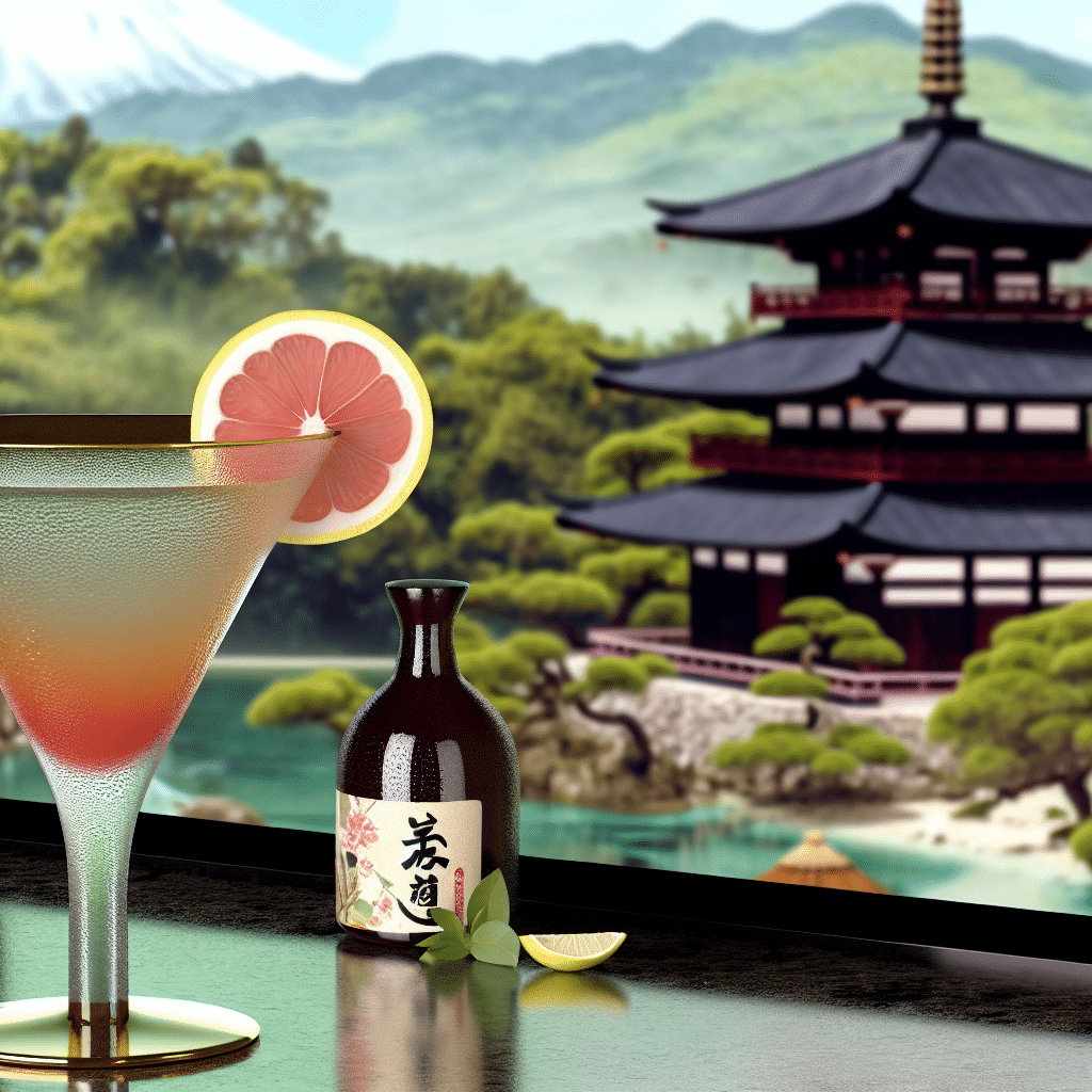 Évasion Estivale en Asie : Le Cosmopolitan Revisité avec une Touche de Sake et de Yuzu