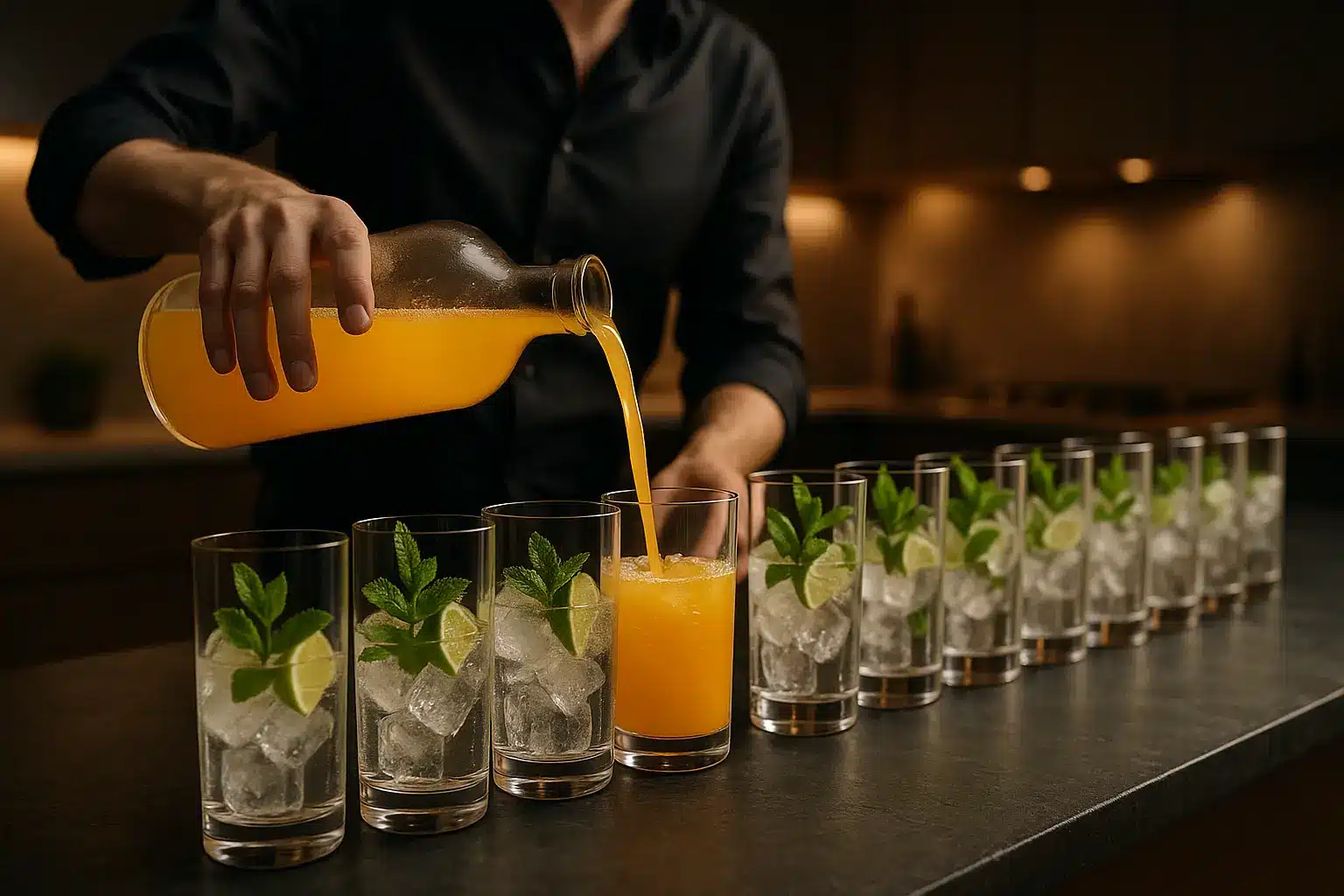 Batching & pré-dilution : cocktail rapide pour 10 en 5 min cocktail batching pret en 5 minutes