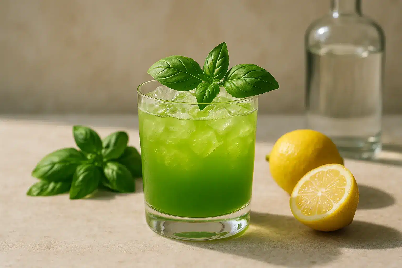Gin Basil Smash : fraîcheur vive et couleur éclatante gin basil smash fraicheur intense