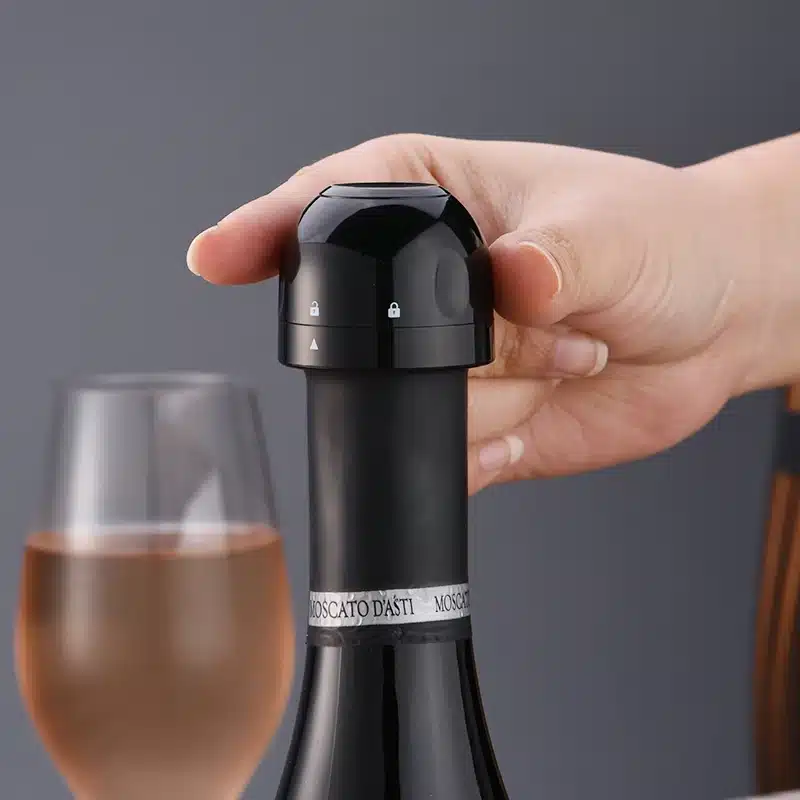 Bouchon Champagne Verrouillable Noir